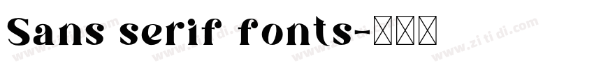 Sans serif fonts字体转换